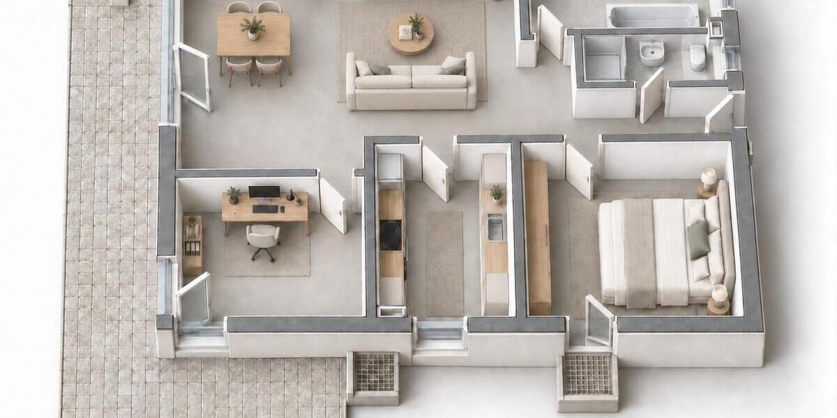 Köln-Junkersdorf, schiclke 3-Zimmer Wohnung mit Kamin, großer Terrasse und TG-Stellplatz - Terrassenwohnung Köln Junkersdorf | Angebot:26181670