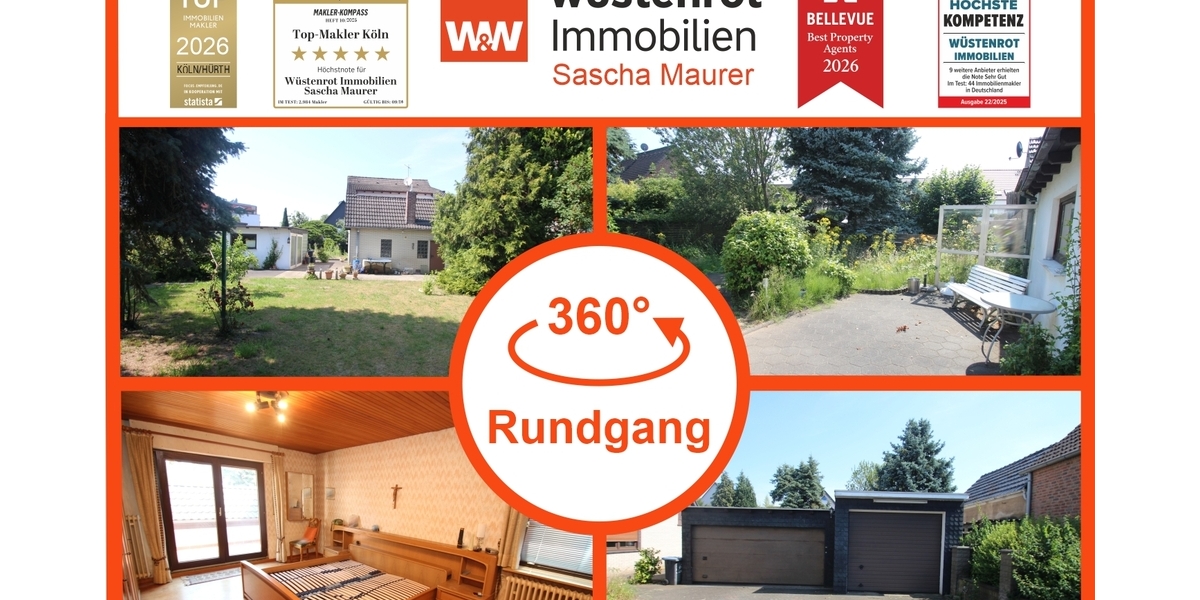 Mit 3D: Freistehendes Einfamilienhaus mit Potenzial und Garten - Einfamilienhaus Langenfeld | Angebot:27479753