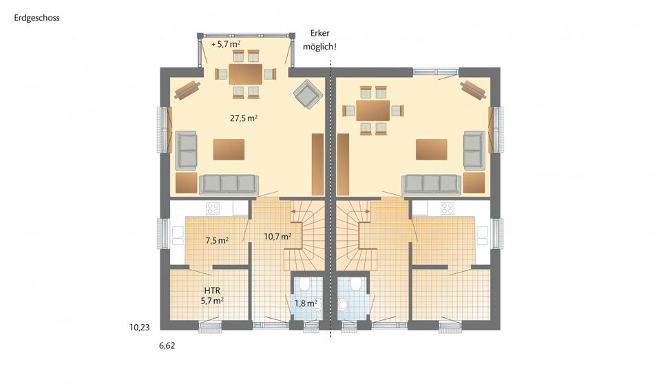 Doppelhaushälfte Köln Mülheim - 4 Zimmer, 120 m&sup2;, 2.970&euro; | Angebot:23408043