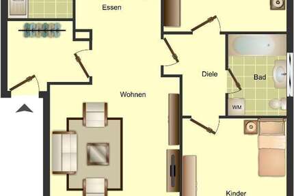 Wohnung Remscheid Lennep - 3 Zimmer, 72 m&sup2;, 540&euro; | Angebot:27317603