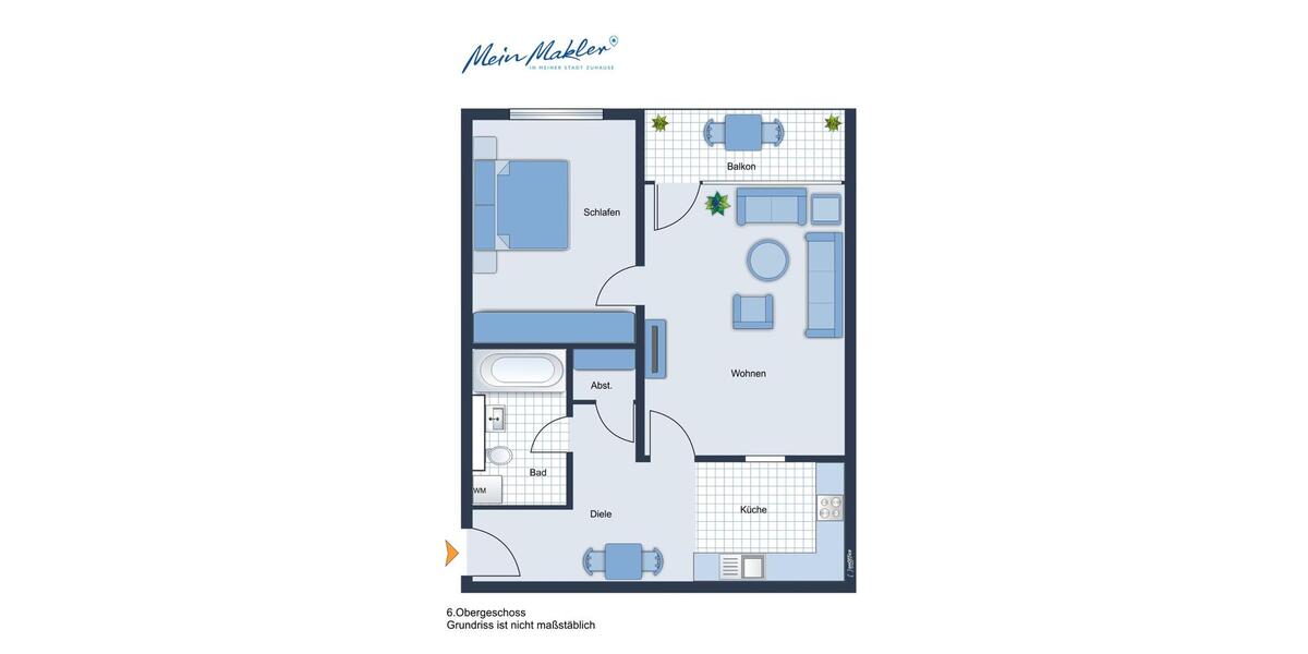 Etagenwohnung Köln Kalk - 2 Zimmer, 57 m&sup2;, 179.000&euro; | Angebot:27460738