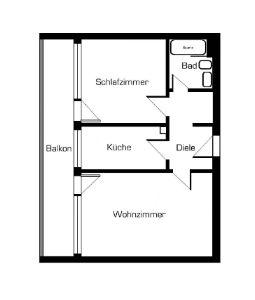 ** F E R N B L I C K ** GROSSZÜGIGE 2-ZIMMER-BALKON-WOHNUNG IN SANKT AUGUSTIN NIEDERPLEIS - 2- Sankt Augustin | Angebot:27476600