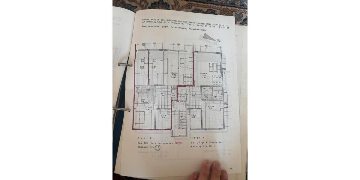 Etagenwohnung Köln Porz - 3 Zimmer, 107 m&sup2;, 299.000&euro; | Angebot:27445412
