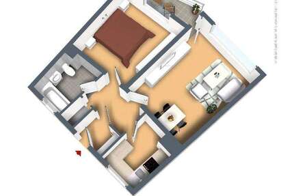 Wohnung Remscheid Klausen - 2 Zimmer, 51 m&sup2;, 319&euro; | Angebot:27339399