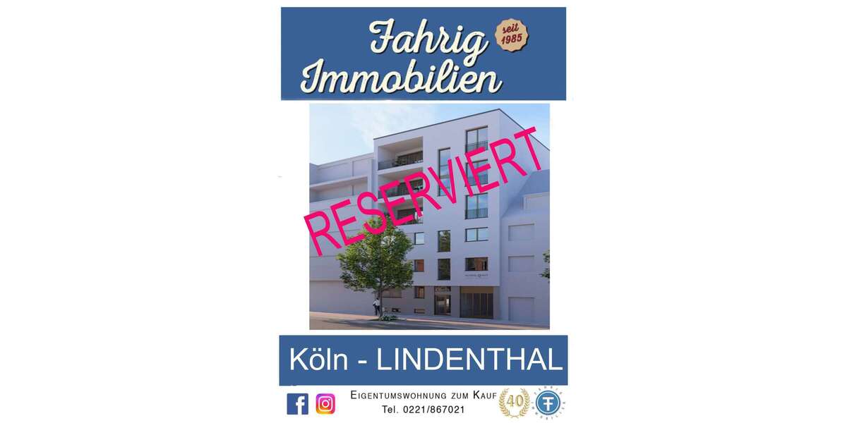 Etagenwohnung Köln-Lindenthal Lindenthal - 3 Zimmer, 63 m&sup2;, 427.900&euro; | Angebot:27321285