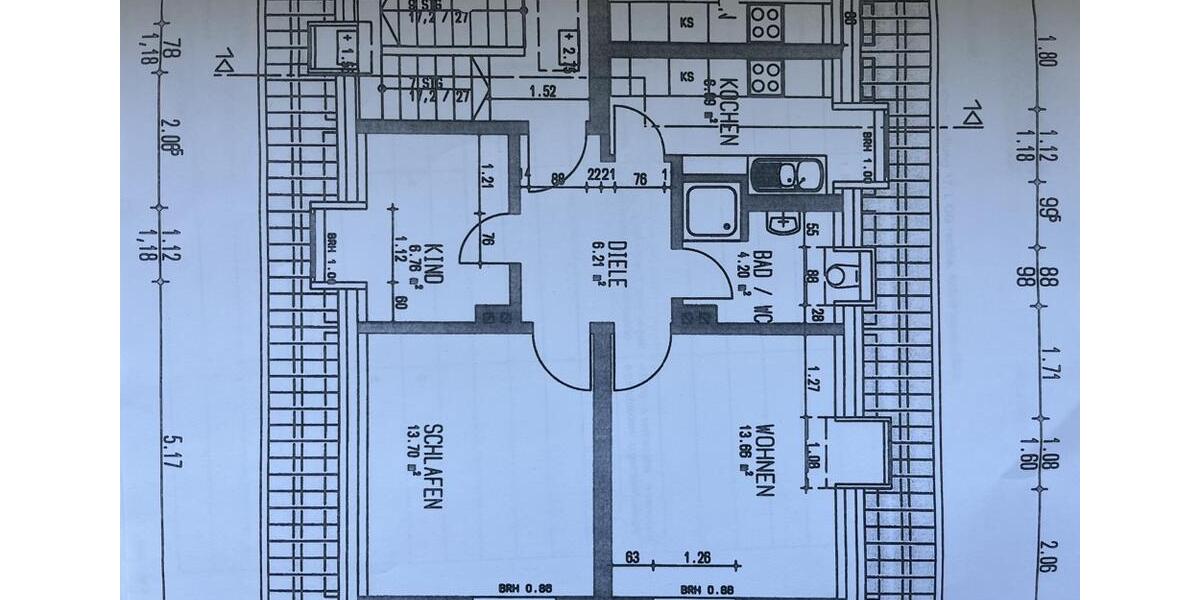 Etagenwohnung Remscheid Lüttringhausen - 3 Zimmer, 53 m&sup2;, 415&euro; | Angebot:26462762