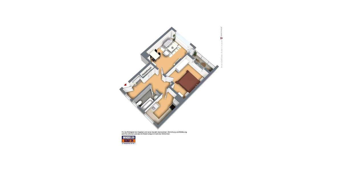 Etagenwohnung Remscheid Lüttringhausen - 2.5 Zimmer, 56 m&sup2;, 449&euro; | Angebot:27457596