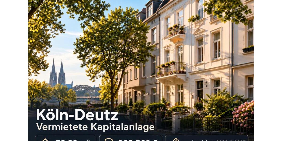 Erdgeschoßwohnung Köln Kalk - 2 Zimmer, 54 m&sup2;, 268.562&euro; | Angebot:27499405