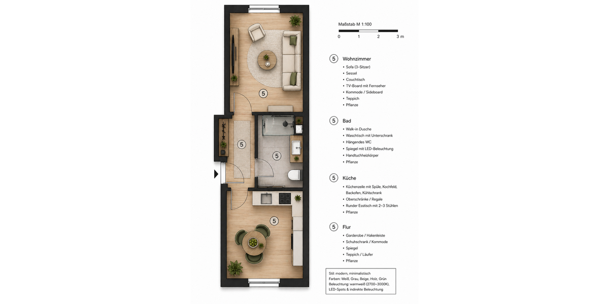 Etagenwohnung Köln Innenstadt - 2 Zimmer, 40 m&sup2;, 298.000&euro; | Angebot:27349520