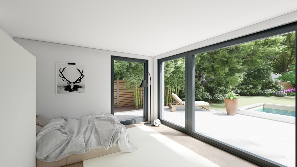 Exklusive Bauhausvilla in ruhiger Bestlage - moderner Luxusbungalow mit Garten und Garage - Villa Bensberg Bensberg | Angebot:27459752