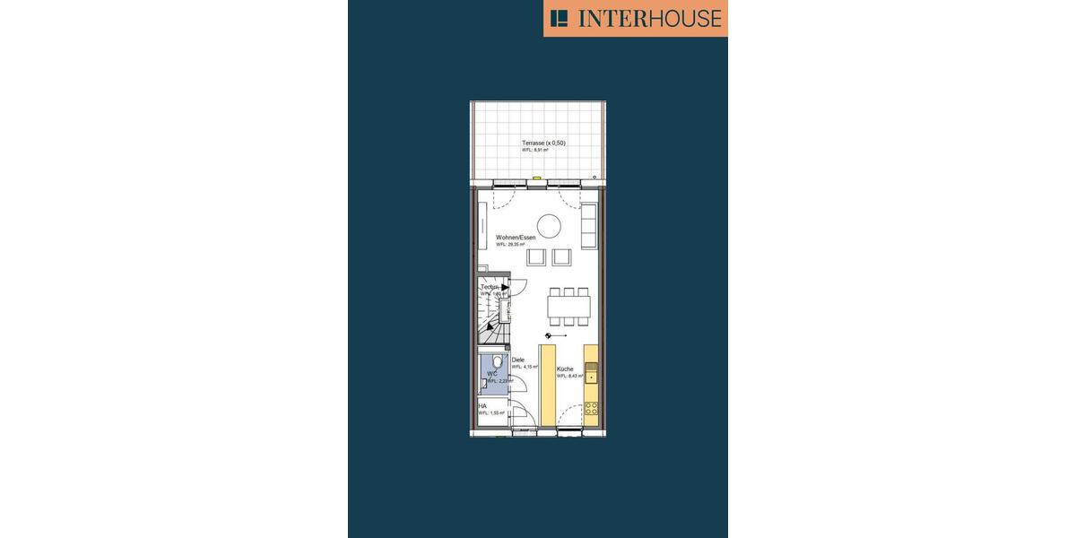 Reihenhaus Köln Porz - 6 Zimmer, 138 m&sup2;, 2.118&euro; | Angebot:23792736