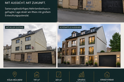 Haus Köln Mülheim - 6 Zimmer, 191 m&sup2;, 895.000&euro; | Angebot:25282027