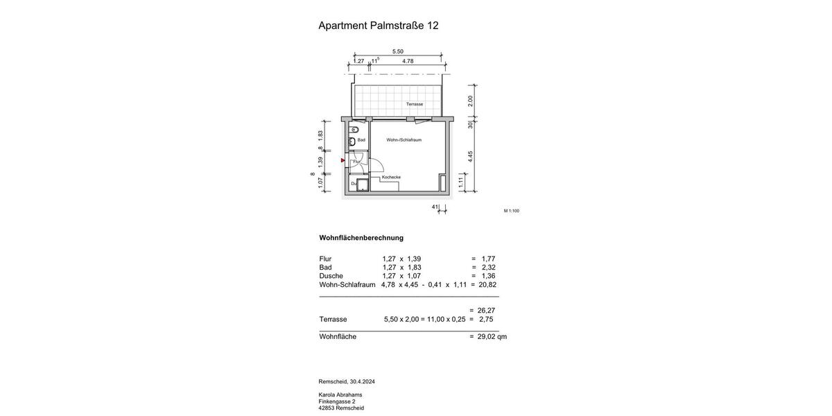 Erdgeschoßwohnung Remscheid - 1 Zimmer, 29 m&sup2;, 129.000&euro; | Angebot:27472256