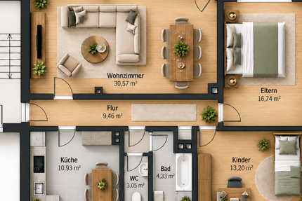 Wohnung Bergisch-Gladbach Gladbach - 1 Zimmer, 91 m&sup2;, 299.000&euro; | Angebot:27488934