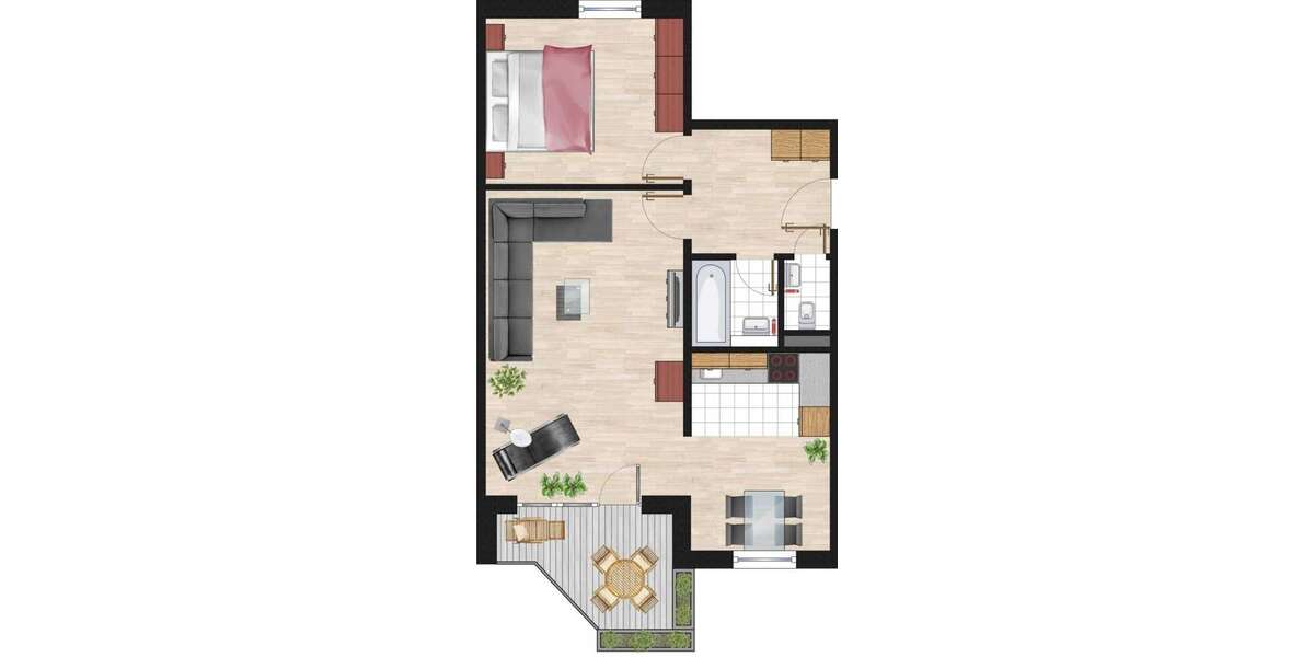 Etagenwohnung Köln Nippes - 2 Zimmer, 65 m&sup2;, 239.000&euro; | Angebot:27180091