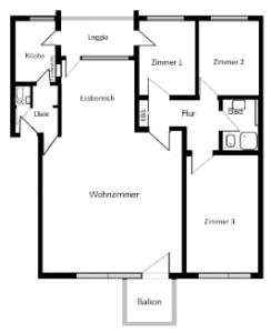 Hier lässt es sich leben! 4-Zimmer-Balkon-Wohnung in BonnAlt-Tannenbusch - 4- Bonn Tannenbusch | Angebot:27461120