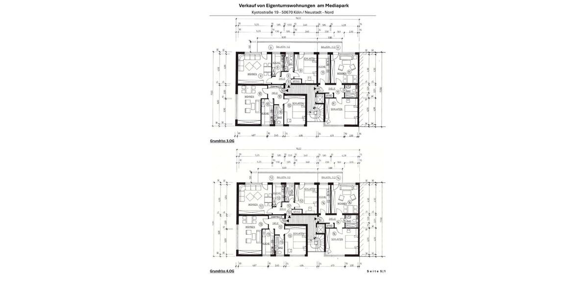 Etagenwohnung Köln Innenstadt - 2 Zimmer, 55 m&sup2;, 275.000&euro; | Angebot:27492393