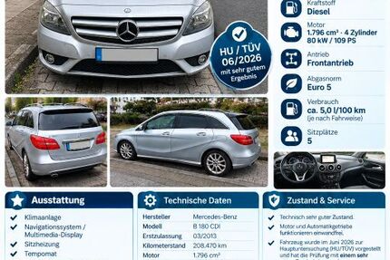 Mercedes-Benz B 180 208.400 km 7.750 &euro; Köln 51149
