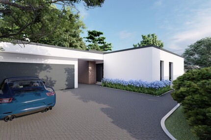 Architektenvilla am Waldrand - Bauhausbungalow mit Dachterrasse, Doppelgarage und exklusiver Privatsphäre - Haus Bensberg Bensberg | Angebot:27441963