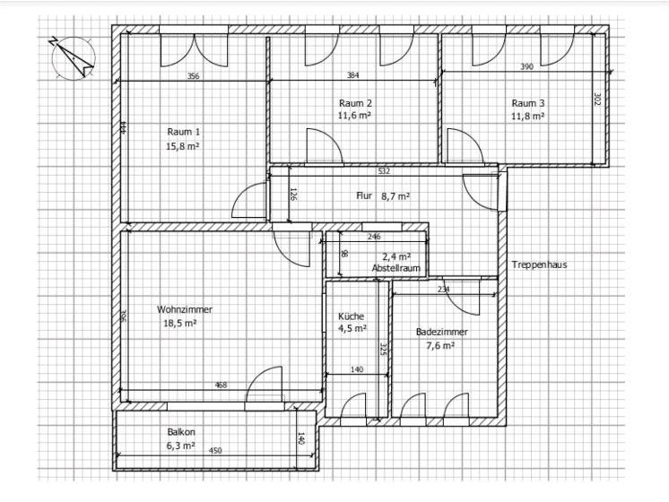 Etagenwohnung Köln Nippes - 4 Zimmer, 82 m&sup2;, 395.000&euro; | Angebot:27440850
