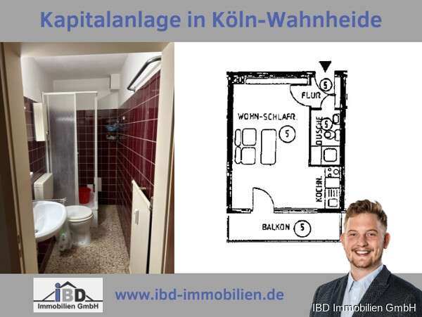 Etagenwohnung Köln Porz - 1 Zimmer, 28 m&sup2;, 77.000&euro; | Angebot:26952862