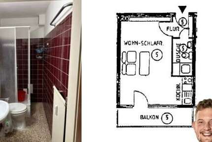Wohnung Köln Porz - 1 Zimmer, 28 m&sup2;, 77.000&euro; | Angebot:26952862